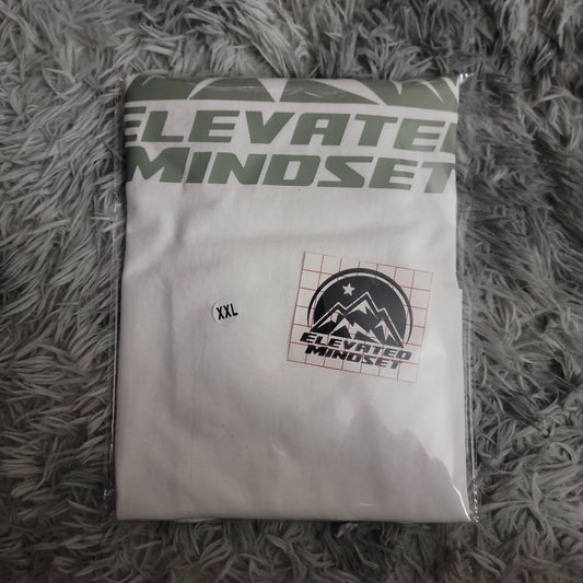 Elevated Mindset Signature Tee (White/Olive)