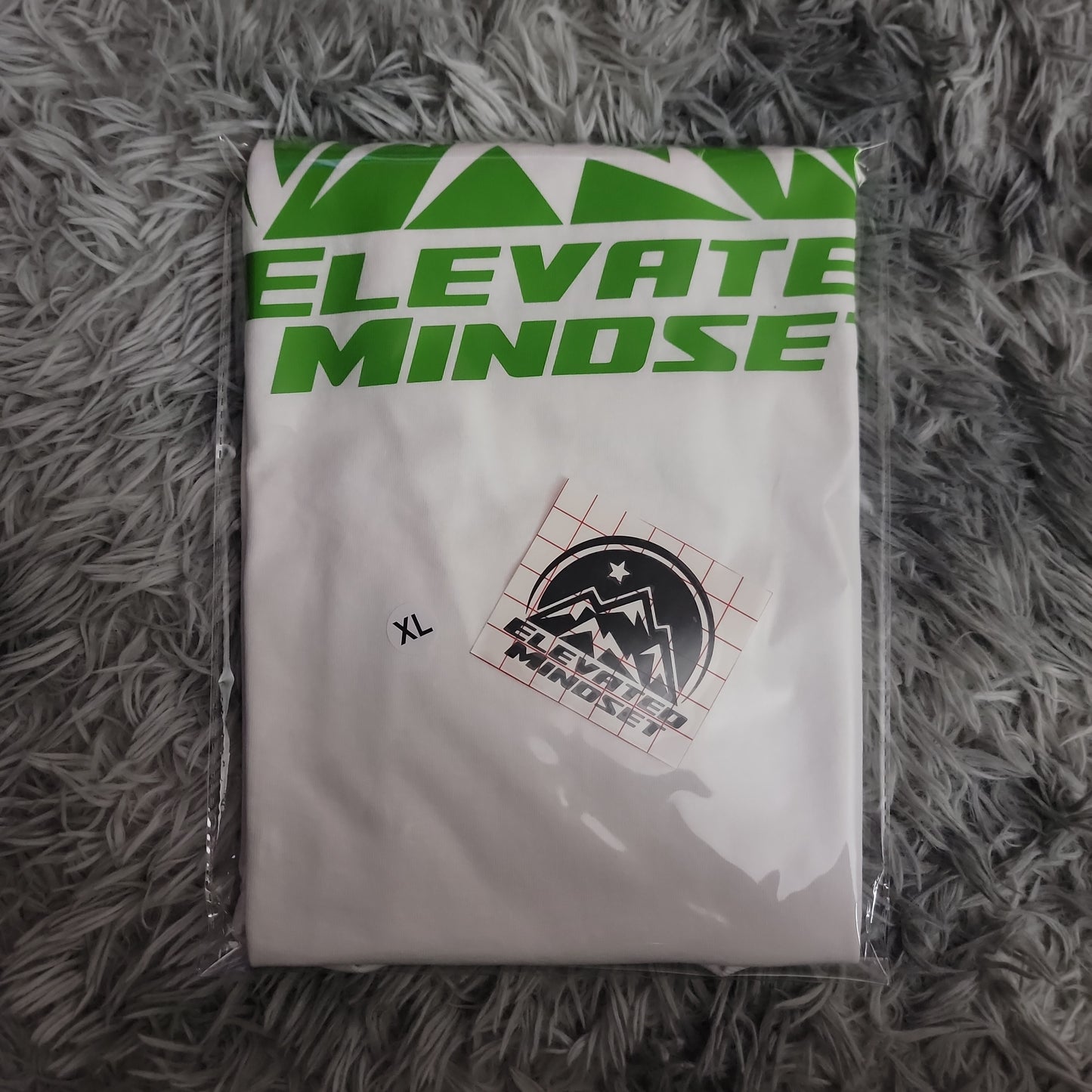 Elevated Mindset Signature Tee (White/Lime)